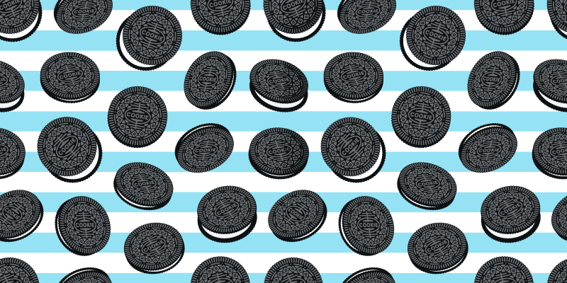 Oreo-kuvio vinyylimatto keittiöön - Tenstickers