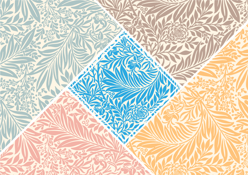 Kukka-tilkkutäkkikuvio keittiön vinyylimatto - Tenstickers