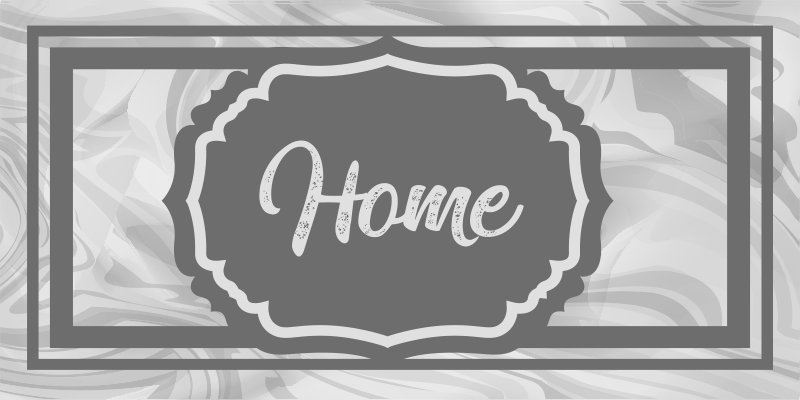 Harmaa tervehdyslause eteisen vinyylimatto - Tenstickers