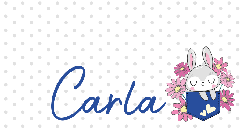 Harmaa pupu nimellä vinyylimatto - Tenstickers