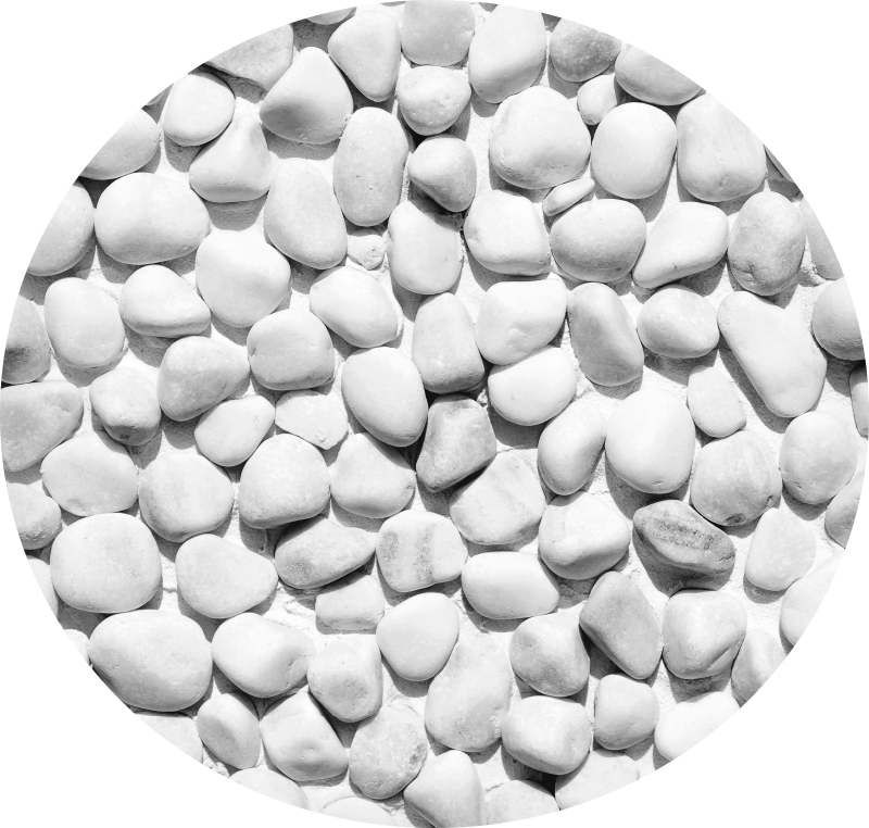 Valkoiset epäsäännölliset kivet vinyylimatto kivinen - Tenstickers