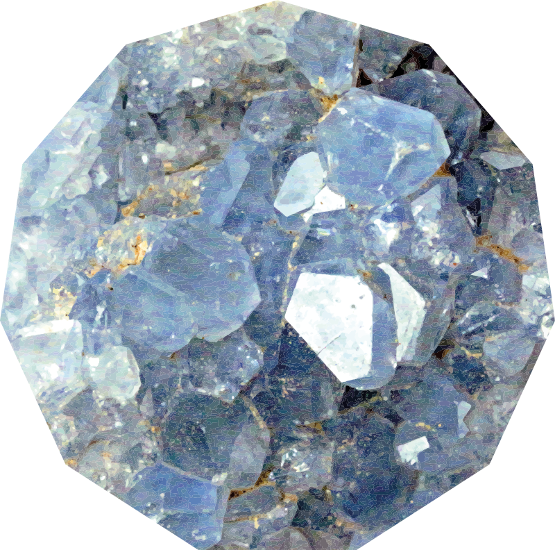 Jääkauden kristallikuvio vinyylimatto - Tenstickers