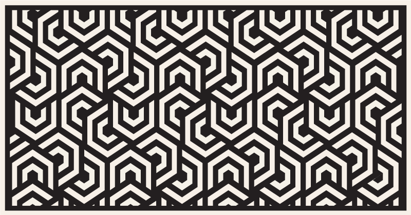 Vuosikerta hypnoottinen vinyylimatto retro - Tenstickers