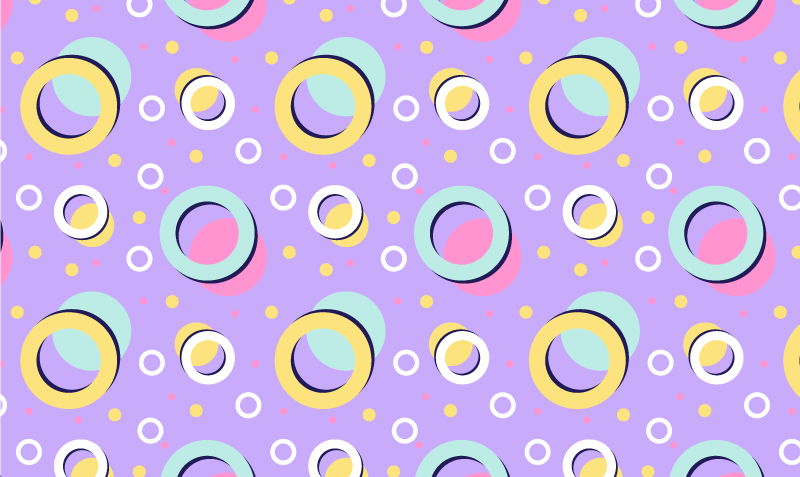 Eloisia pyöreitä elementtejä vinyylimatto - Tenstickers