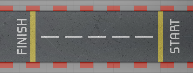 Klassinen kilparata tie vinyylimatto - Tenstickers