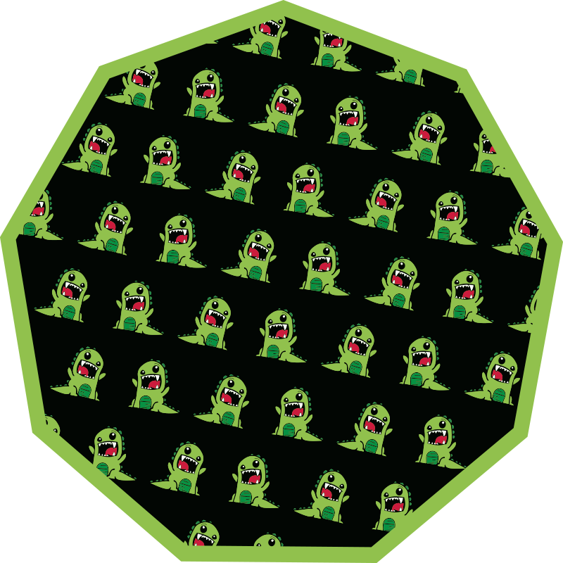 Sarjakuva olento kuvio lastenhuone vinyylimatto - Tenstickers