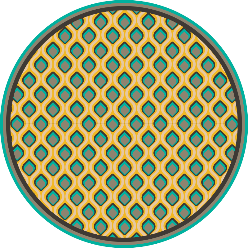 Mod mid-century -kuvio keittiön vinyylimatto - Tenstickers