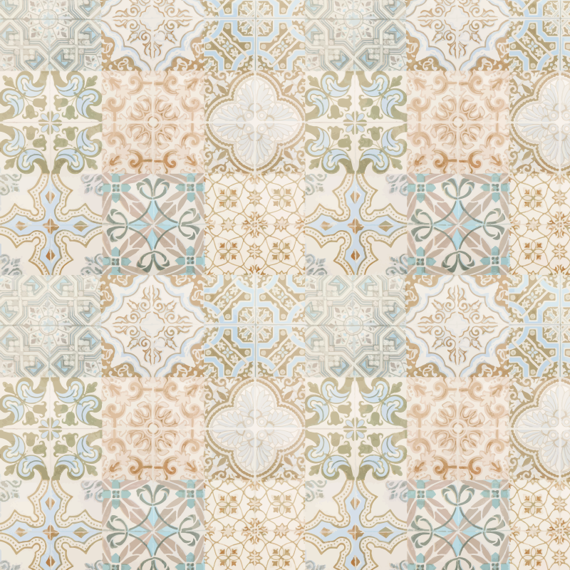 Antiikki espanjalaistyylinen vinyylimatto - Tenstickers