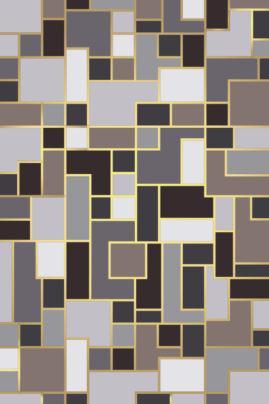 Kiillotettu harmaa muotoilu kivinen vinyylimatto - Tenstickers