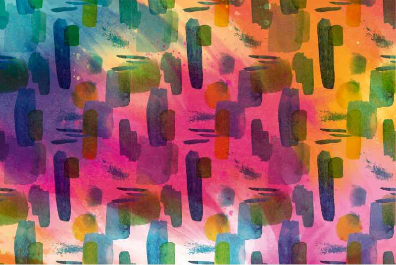 Abstrakti moderni mosaiikki vinyylimatto mosaiikki - Tenstickers