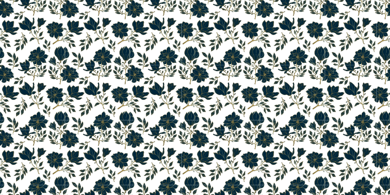 Kukkainen kauneussuunnittelu kukka vinyylimatto - Tenstickers