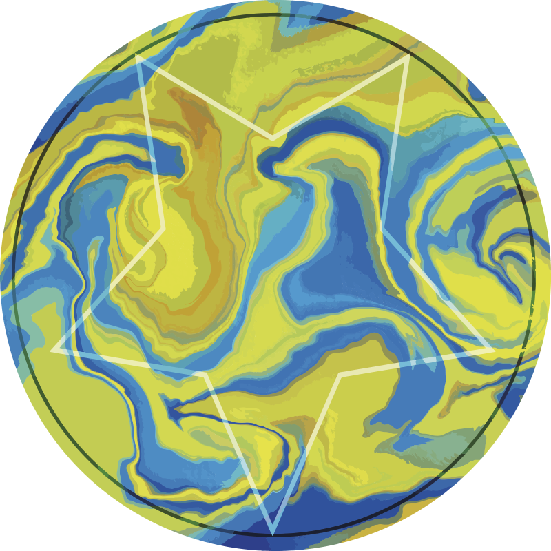 Estrella-alueen matto moderni vinyylimatto - Tenstickers