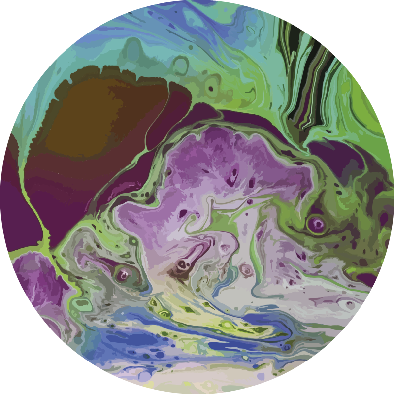 Pyörteilevät värikuviot tekstuuri vinyylimatto - Tenstickers