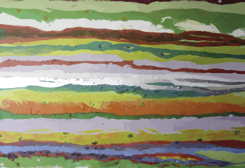 Eloisat maalatut värit raidallinen vinyylimatto - Tenstickers