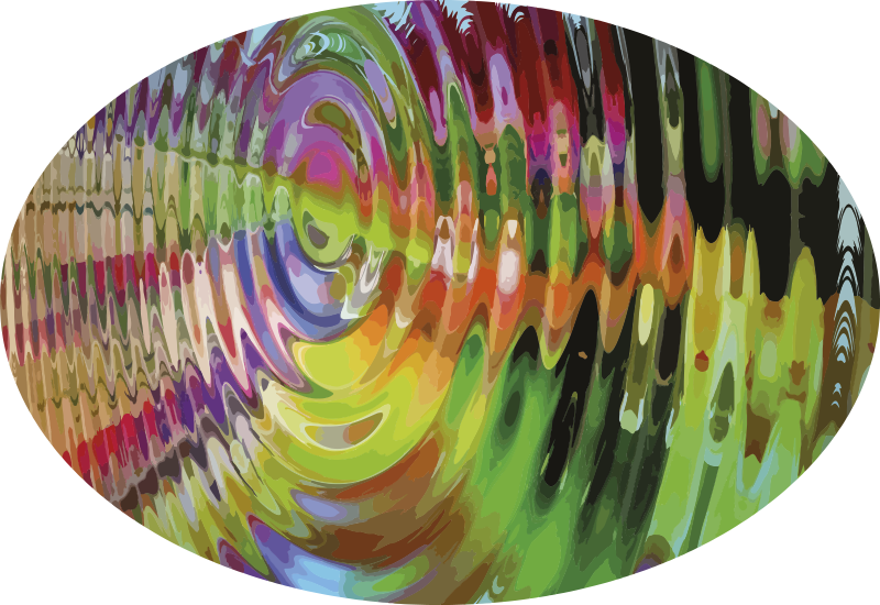 Samankeskinen monivärinen moderni vinyylimatto - Tenstickers