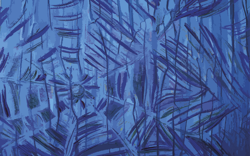 Luonto vinyylimatto eksoottinen lehvistökuvio - Tenstickers