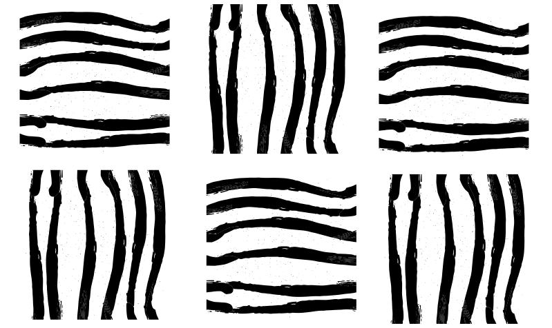 Mustavalkoiset raidat vinyylimatto geometrinen - Tenstickers