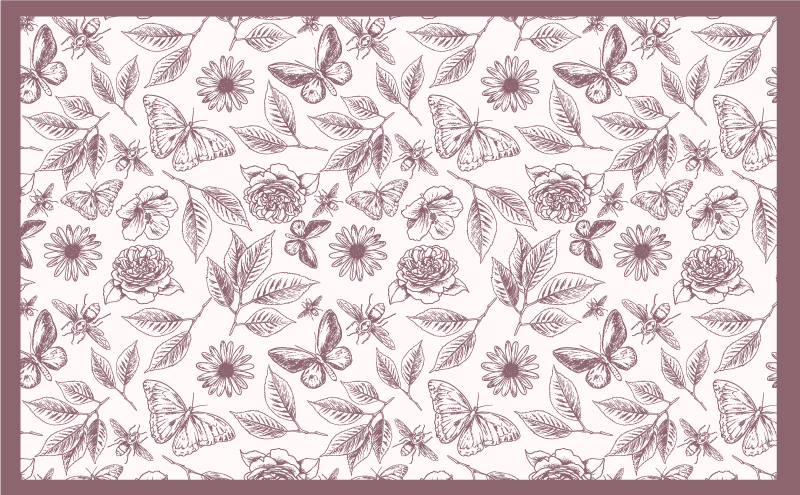 Hienovarainen kukka-asetelma kukat ja kasvit vinyylimatto - Tenstickers