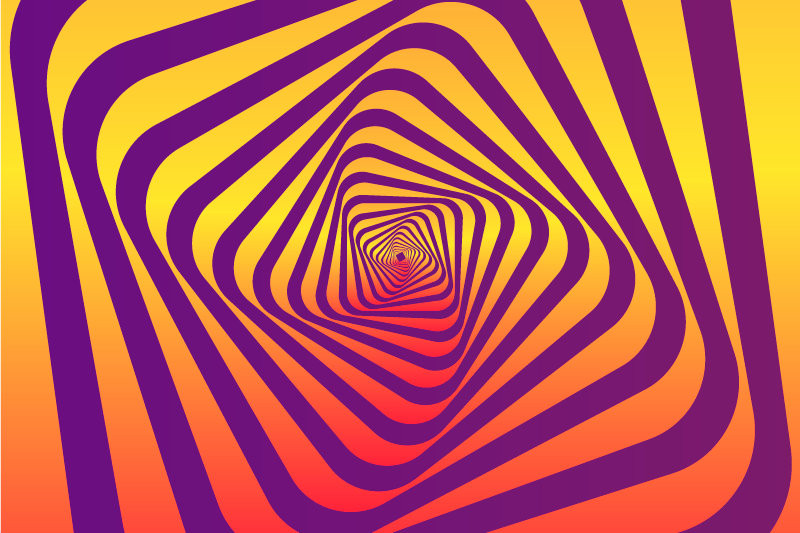 Spiraalivärinen kuvio geometrinen vinyylimatto - Tenstickers