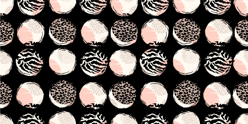 Lihavoidut ympyräkuviot eläin vinyylimatto - Tenstickers