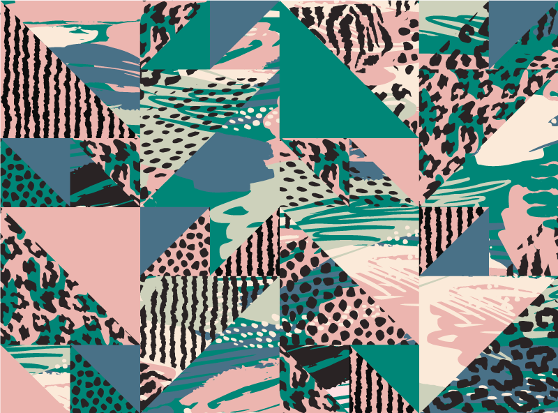 Geometriset kerrostetut abstraktiot tekstuuri vinyylimatto - Tenstickers