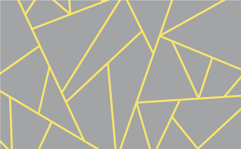 Moderni keltainen ja harmaa geometrinen vinyylimatto - Tenstickers