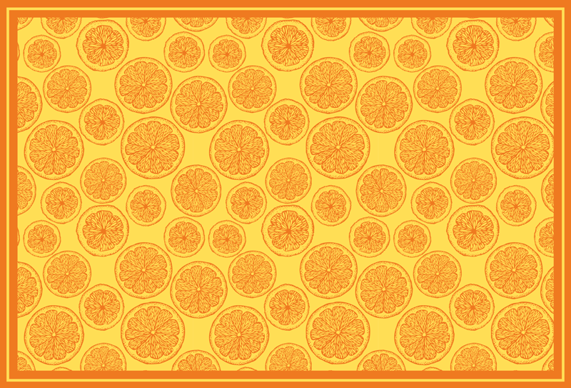 Citrusviipaleen kukka vinyylimatto - Tenstickers