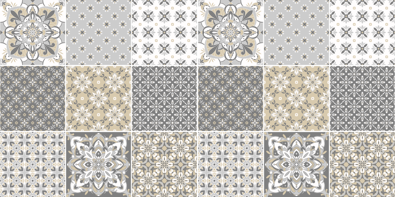 Marokkolaistyylinen laattaefekti laatta vinyylimatto - Tenstickers