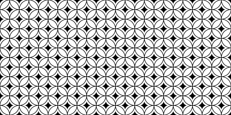 Mustavalkoiset ympyrät kaakeli vinyylimatto - Tenstickers