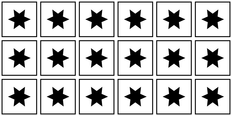 Mustavalkoinen motiivi tähti vinyylimatto - Tenstickers