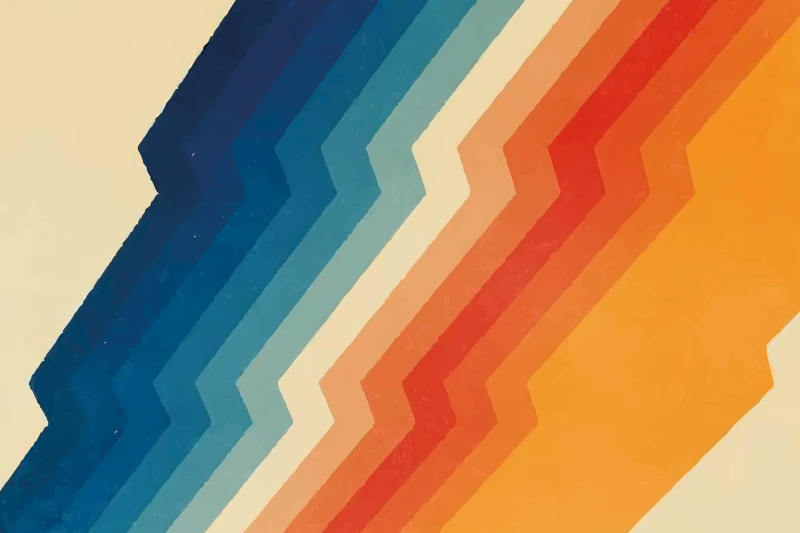 70-luvun salama vinyylimatto raidallinen - Tenstickers