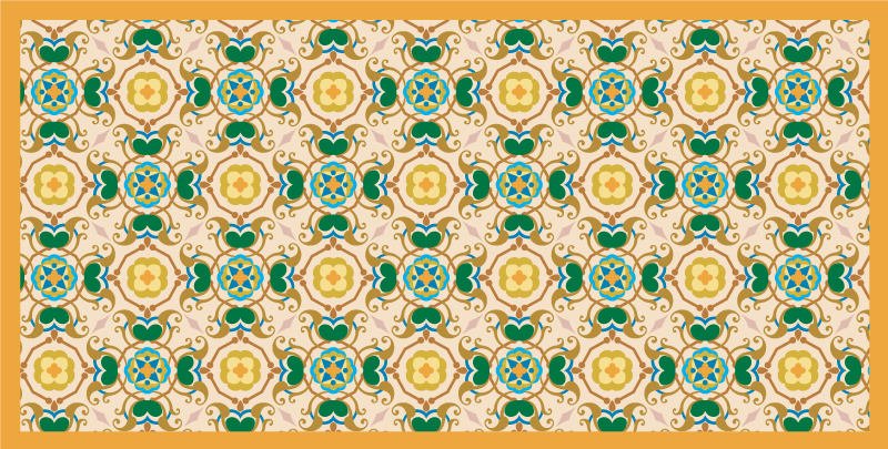 Turkkilainen mosaiikkilaattaefekti vinyylimatto mosaiikki - Tenstickers