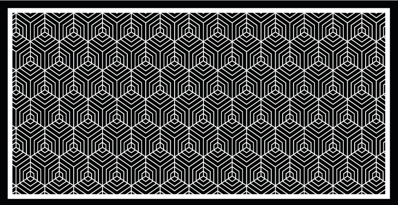 Minimalistinen tumma mosaiikki vinyylimatto kylpyhuoneeseen - Tenstickers