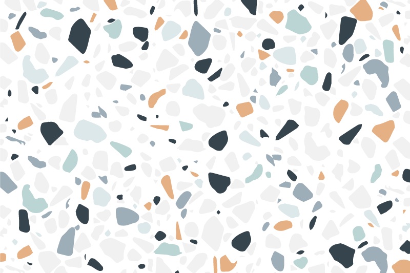 Terrazzo kivet vinyylimatto kylpyhuoneeseen - Tenstickers