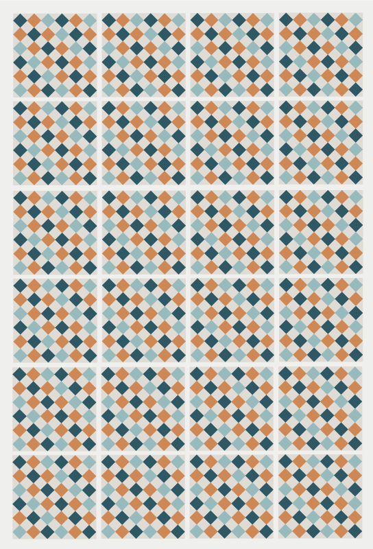 Värikkäät mosaiikkilaatat vinyylimatto kylpyhuoneeseen - Tenstickers