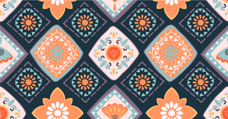 Abstraktit minilaatat vinyylimatto kylpyhuoneeseen - Tenstickers