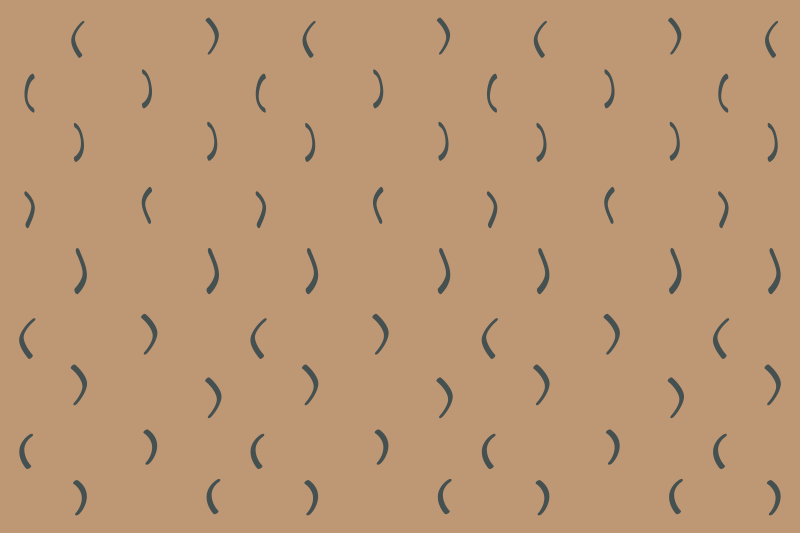 Kaareva ruskea kuvio minimalistinen vinyylimatto - Tenstickers