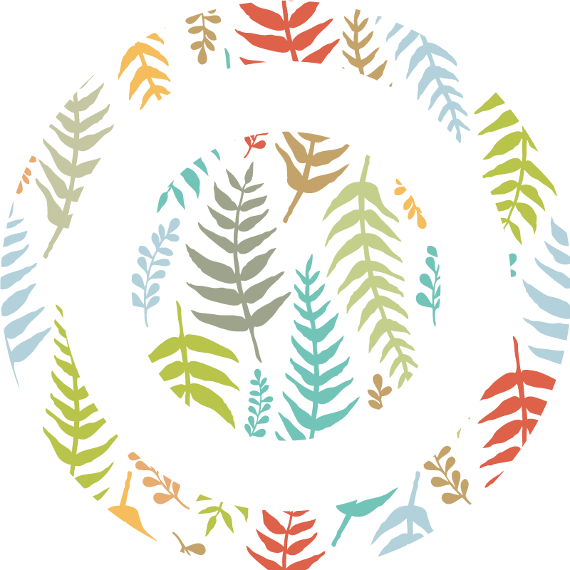 Valkoinen lehtien muotoilu luonto vinyylimatto - Tenstickers