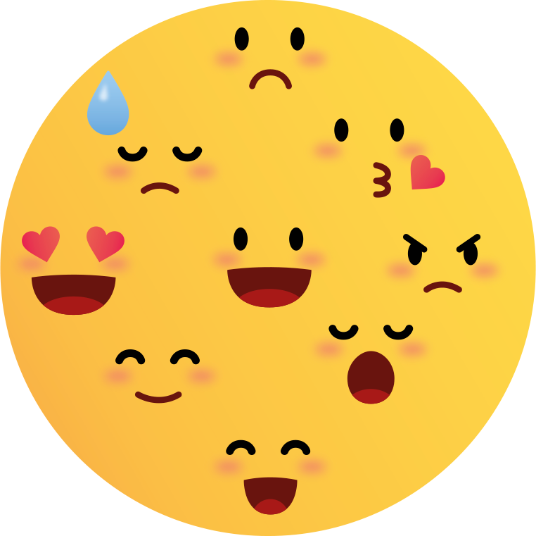 Emojikollaasi teinin vinyylimatto - Tenstickers