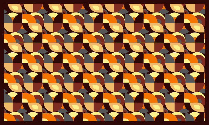 Värikkäitä kaarevia muotoja olohuoneen vinyylimatto - Tenstickers