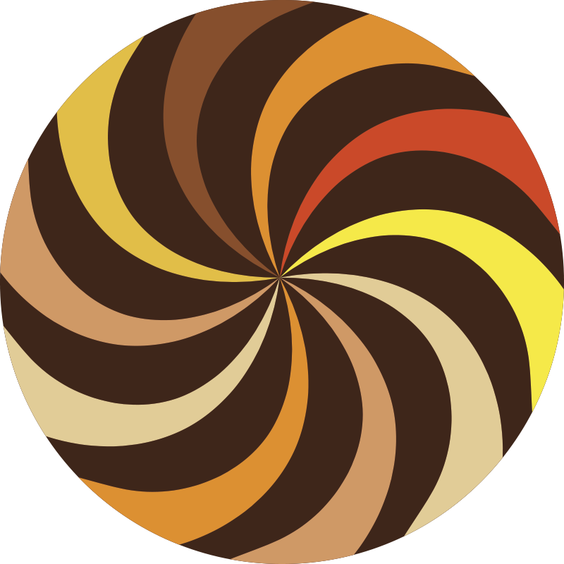 Spiraalimainen väripurkaus raidallinen vinyylimatto - Tenstickers