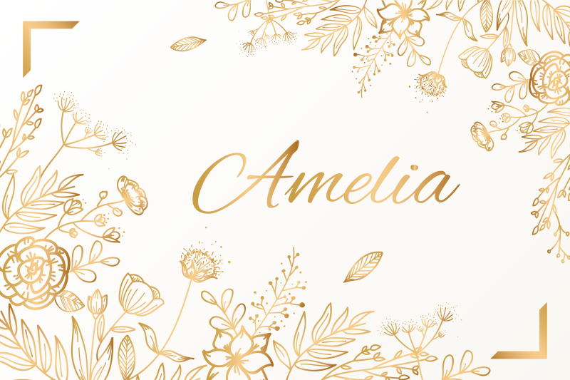 Kaunis kultainen luonto vinyylimatto retro - Tenstickers