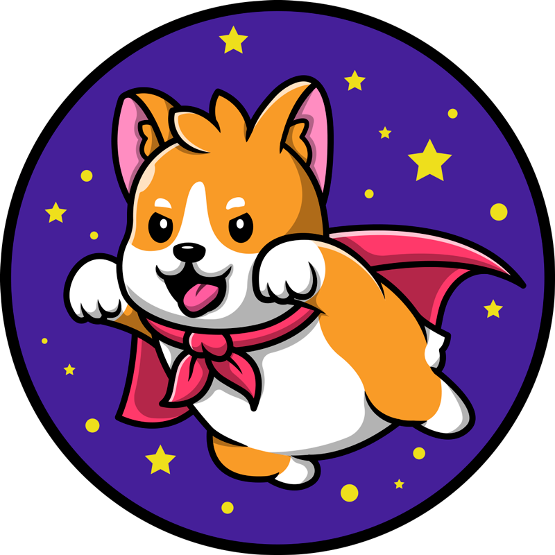 Supersankari corgi lastenhuone vinyylimatto - Tenstickers