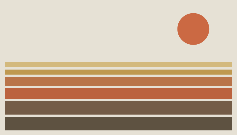 Auringonlaskun raitakuvio Vinyylimatto makuuhuoneeseen - Tenstickers