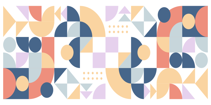 70-luvun ympyrä muodostuu vinyylimatto geometrinen - Tenstickers