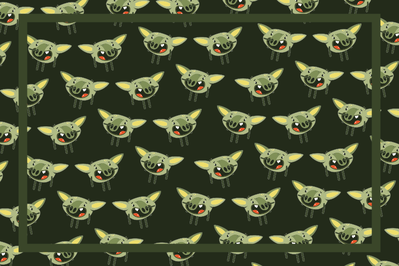 Sarjakuva peikko poiminta nenä etninen vinyylimatto - Tenstickers