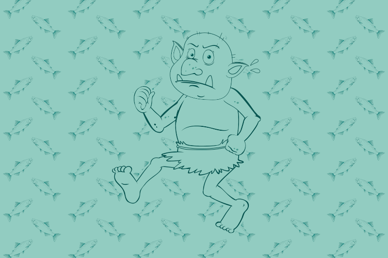 Karannut sarjakuvahahmo vinyylimatto - Tenstickers