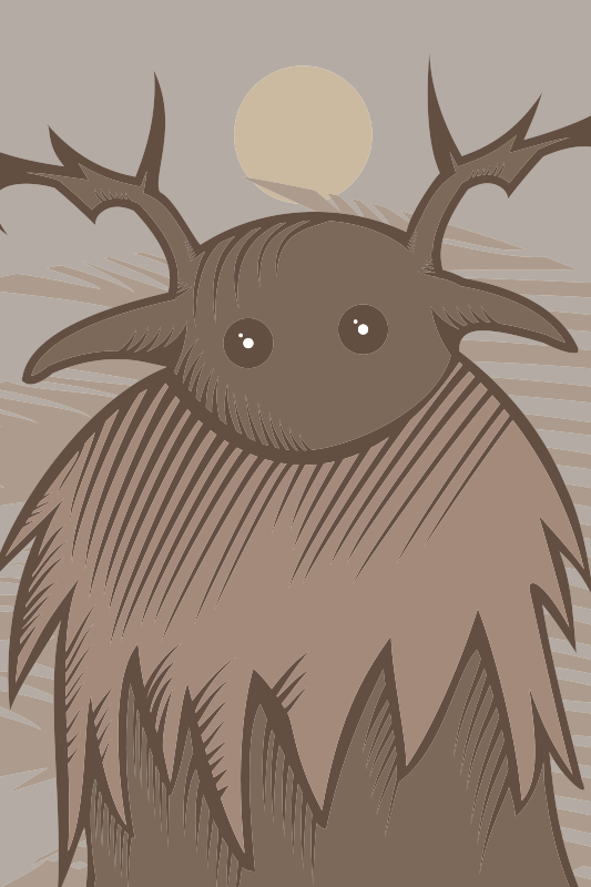 Kittelsen peikko etninen vinyylimatto - Tenstickers