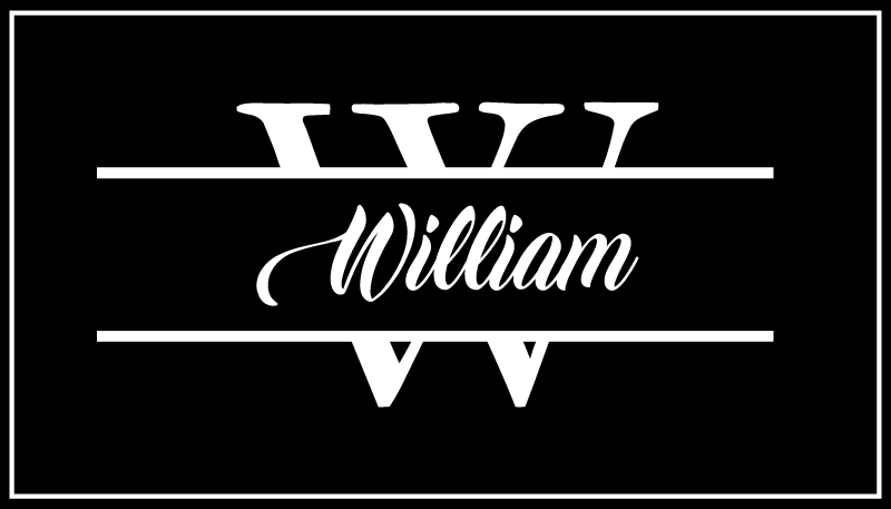 Tyylikäs mukautettu nimi ja alkukirjain moderni vinyylimatto - Tenstickers