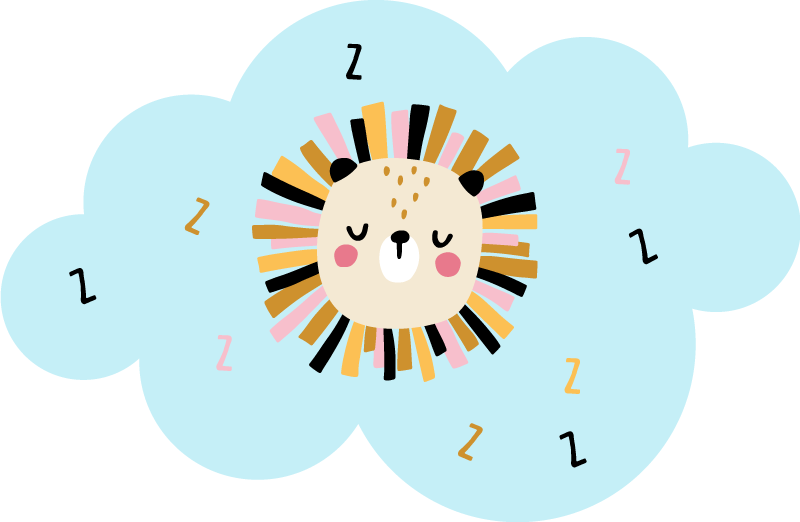 Unelias leijonapilvi lastenhuone vinyylimatto - Tenstickers